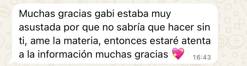 Testimonio de alumno 2