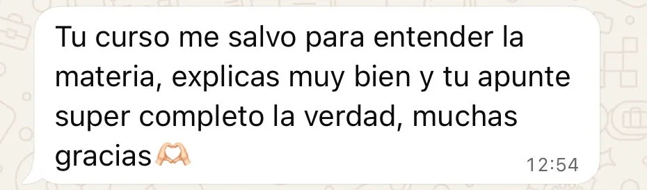 Mensaje de un alumno del curso (7 de 23)