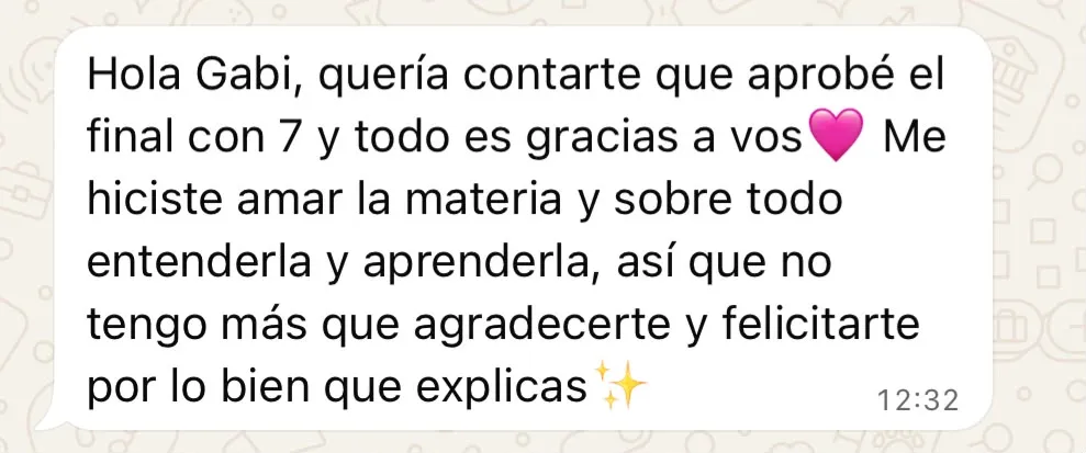Mensaje de un alumno del curso (13 de 23)